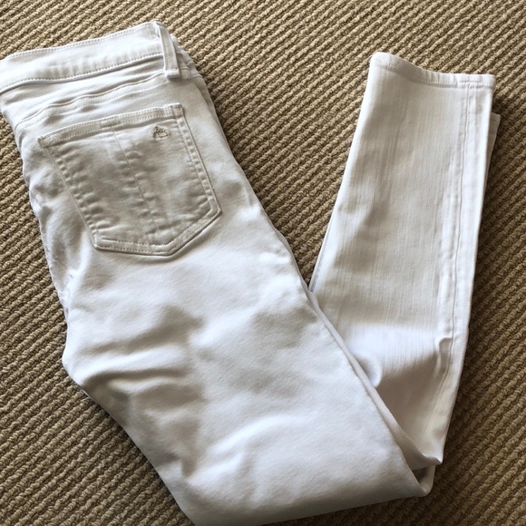rag & bone Denim - Rag & Bone White Skinny Cropped/Capri Jeans